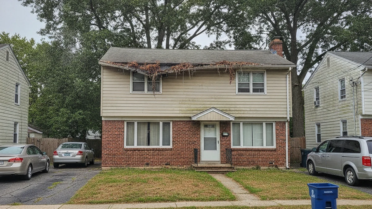 Gutter cleaning Hillside NJ two-family home Union County residential Liberty Avenue area