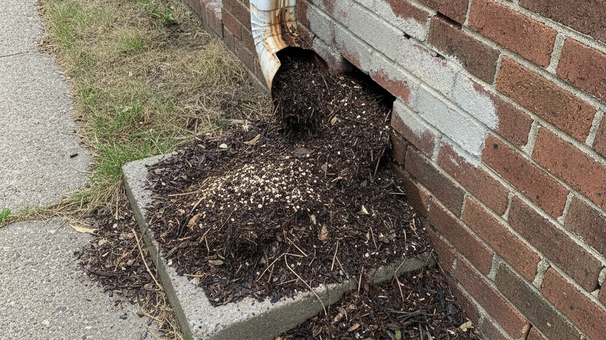 Gutter cleaning Linden NJ downspout drain line older home Union County residential